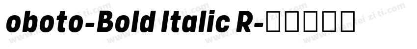 oboto-Bold Italic R字体转换